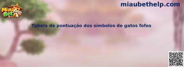 Tabela de pontuação dos símbolos de gatos fofos